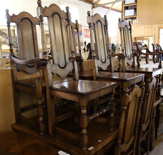 8 oak dining chairs